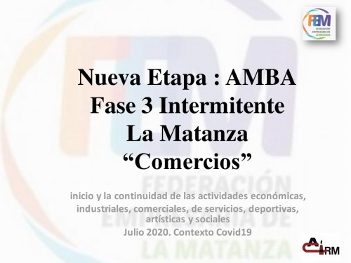 nueva etapa amba: fase 3 intermitente la matanza 