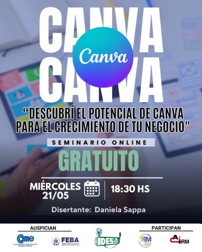 seminario gratuito: descubrí el poder de canva para potenciar tu negocio