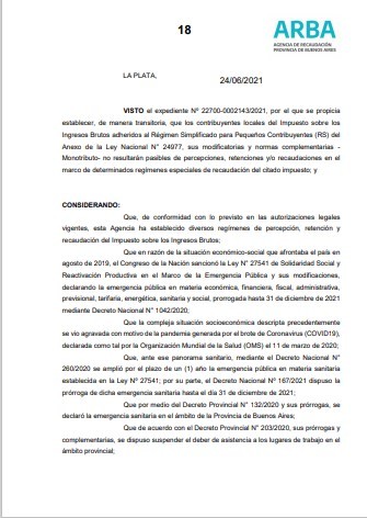 novedades: normativa vigente  de arba